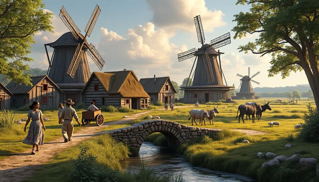 découvrez comment les moulins ont façonné la vie quotidienne et le développement des villages à travers l'histoire.